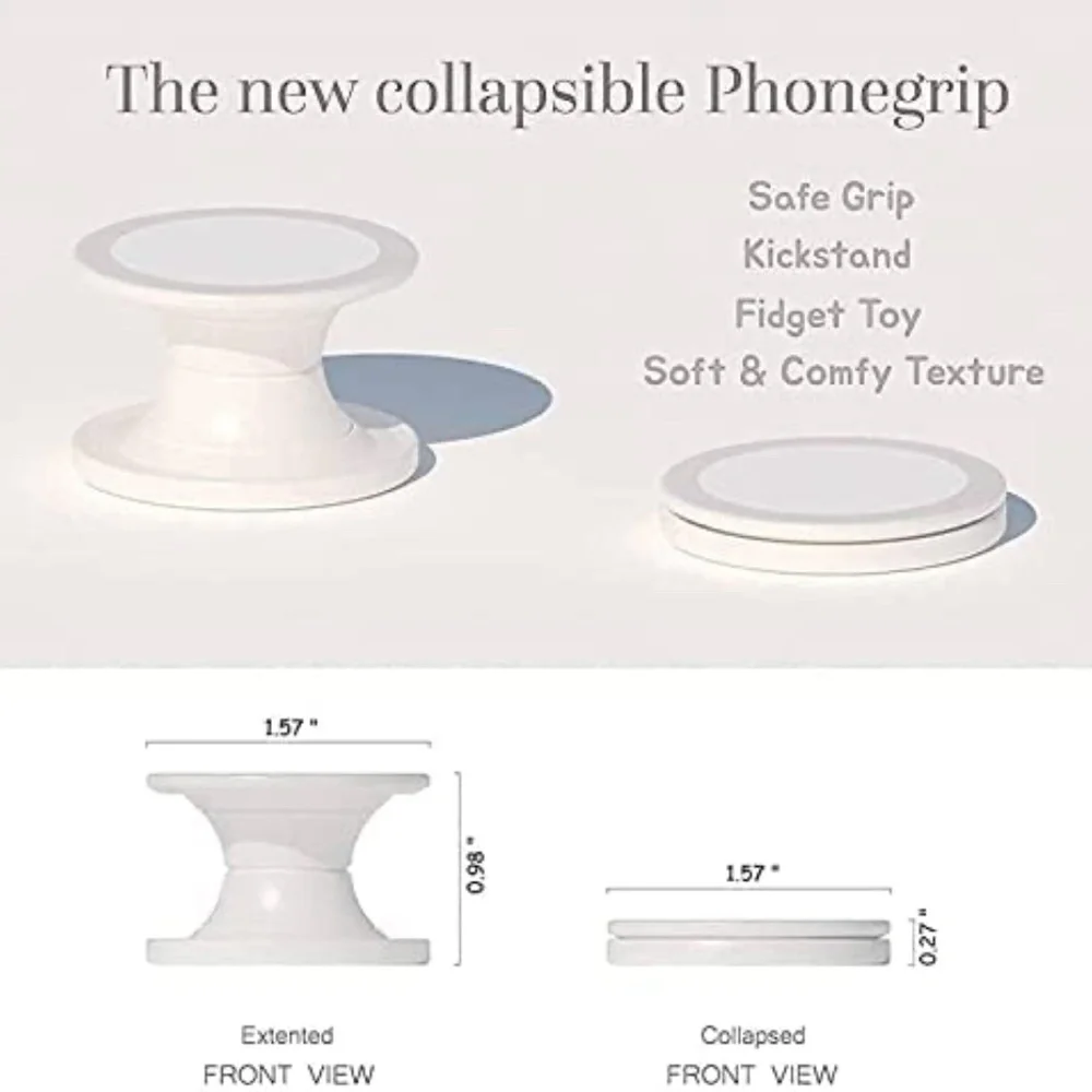 6 Premium Expanding Phone Sockets,Mount Phone Ring With Extra 4 Glue Adhesives